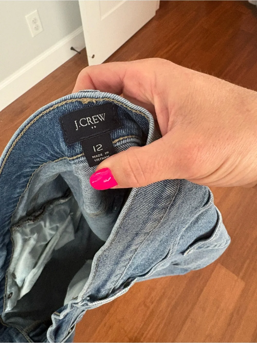 J. Crew Faded Blue Denim Mini Skirt
